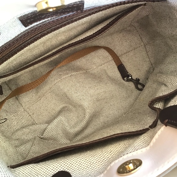 Dooney woven Barlow satchel basket weave embossed leather - Picture 14 of 16